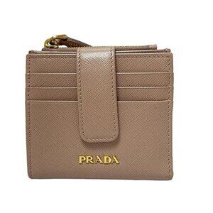 PRADA - 1ML047 Beige Leather Bifold Wallet